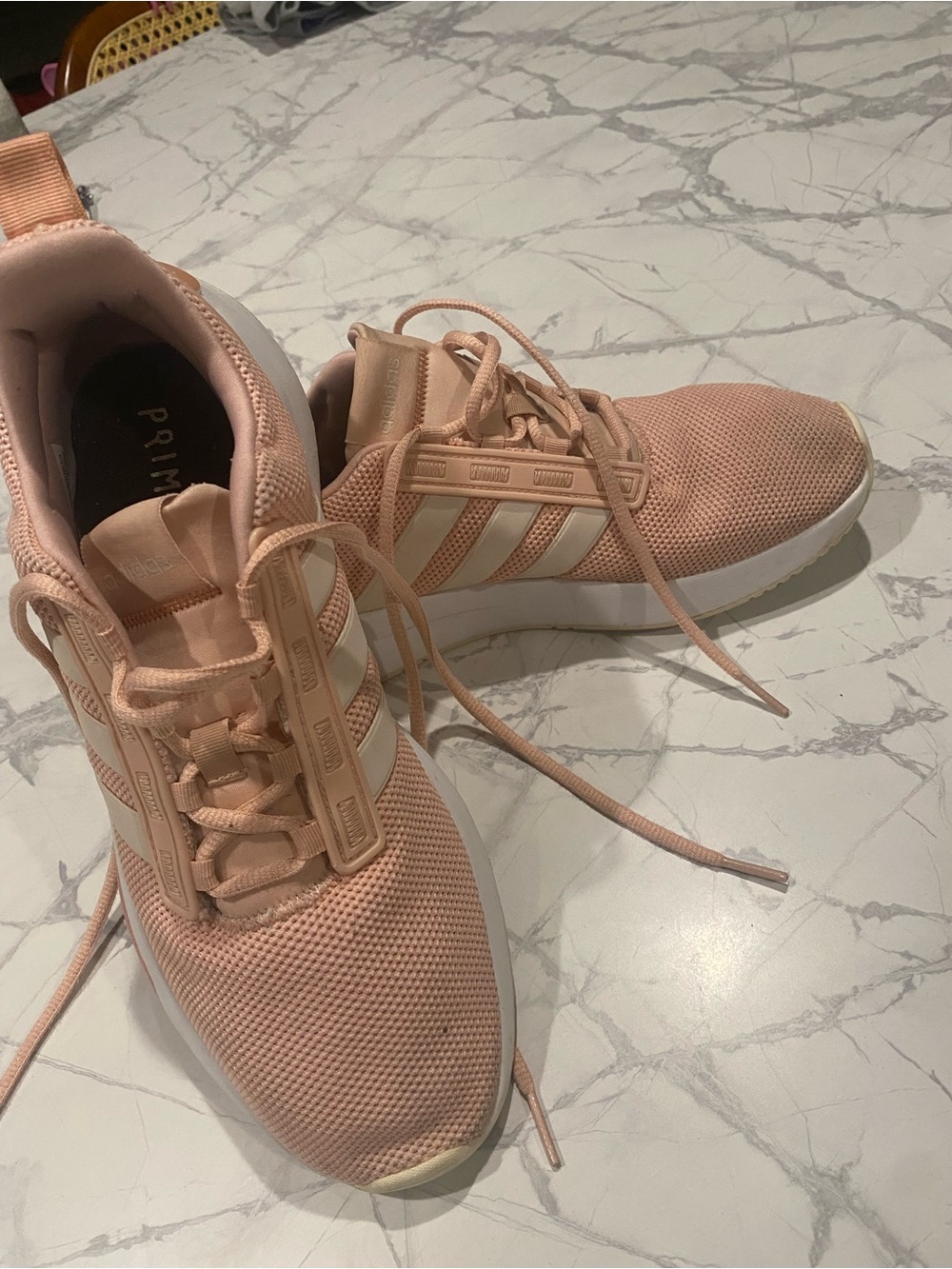 Adidas Women's Pink Mesh Athletic Sneakers